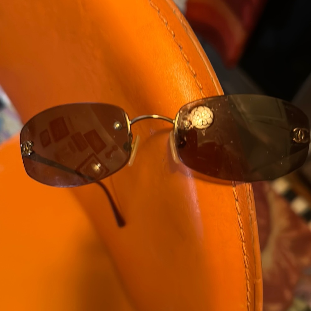 Chanel bronze mirror sunglasses ALSO clear, blue and pink
